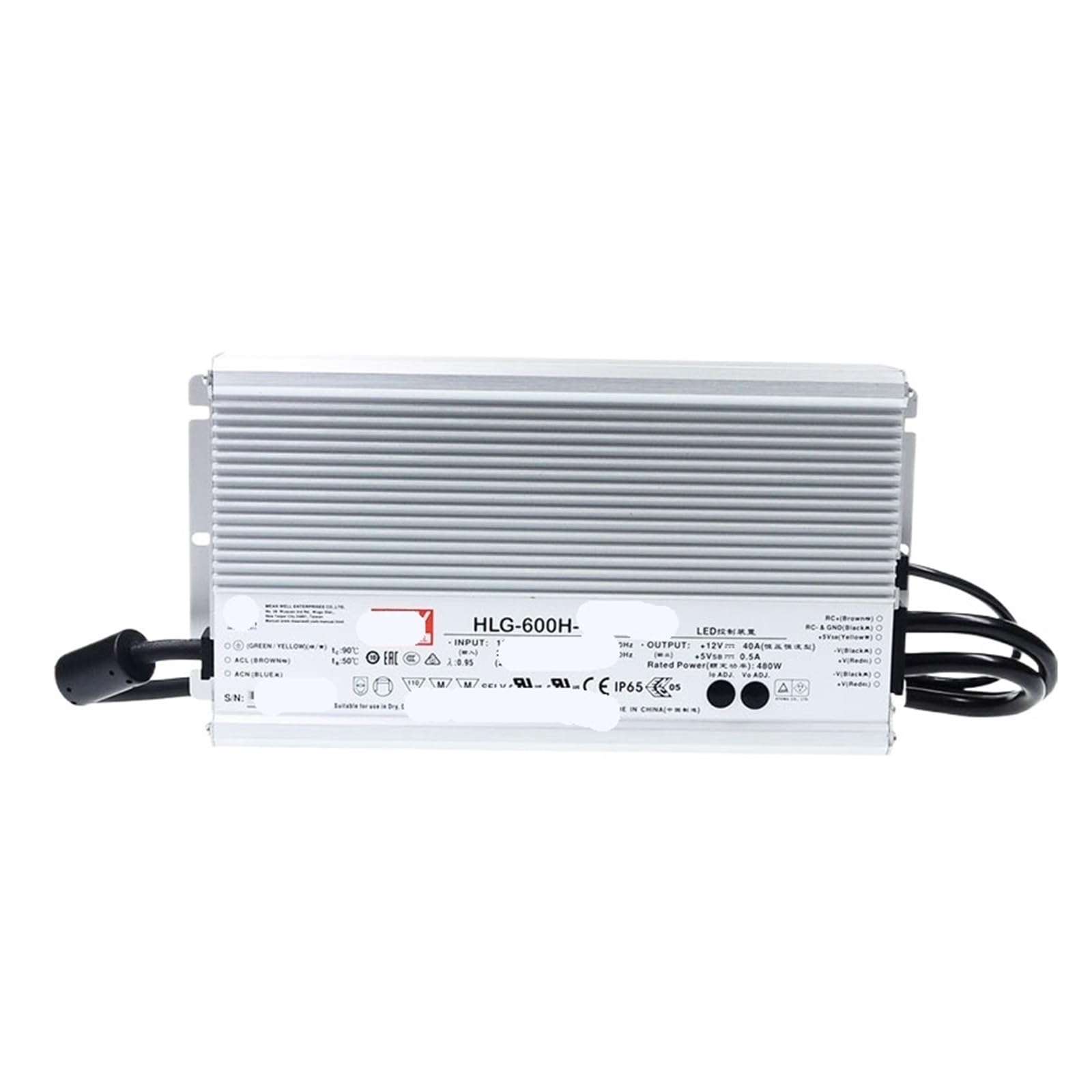 Alimentation à découpage LED Type B HLG-600H-20B pour éclairage architectural