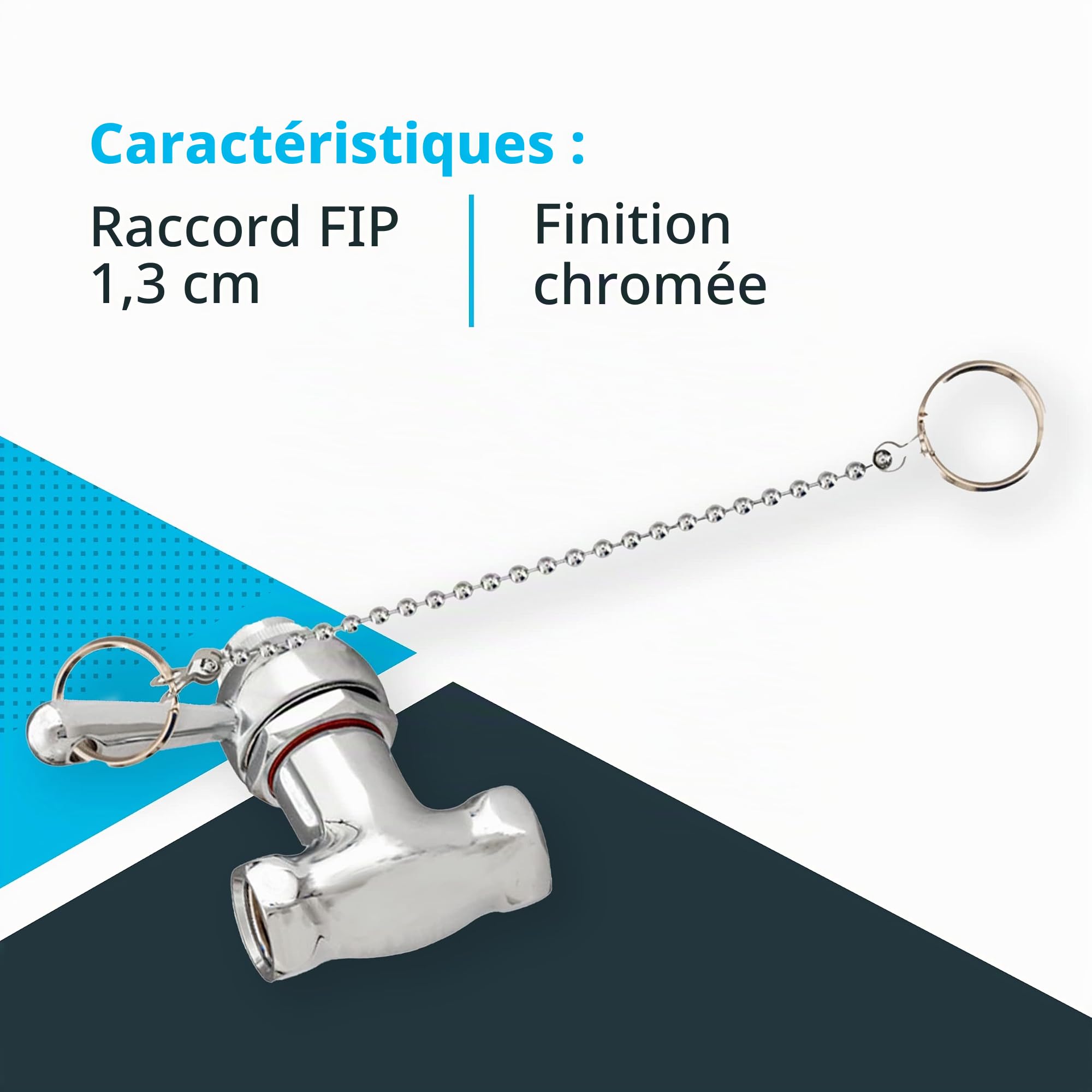 EZ-FLO 10789 Robinet de douche à chaîne à fermeture automatique