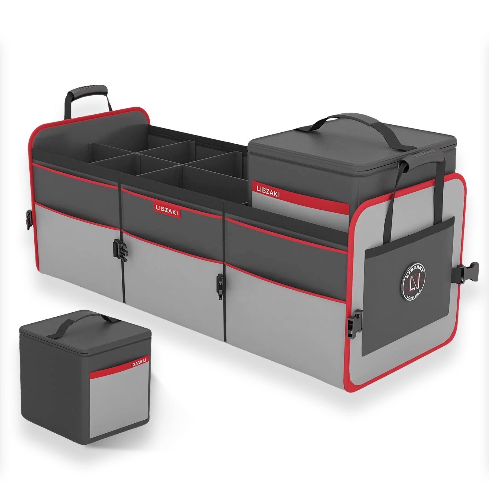 Amazon.com: LIBZAKI Car Trunk Organizer,3 Compartments Big Trunk