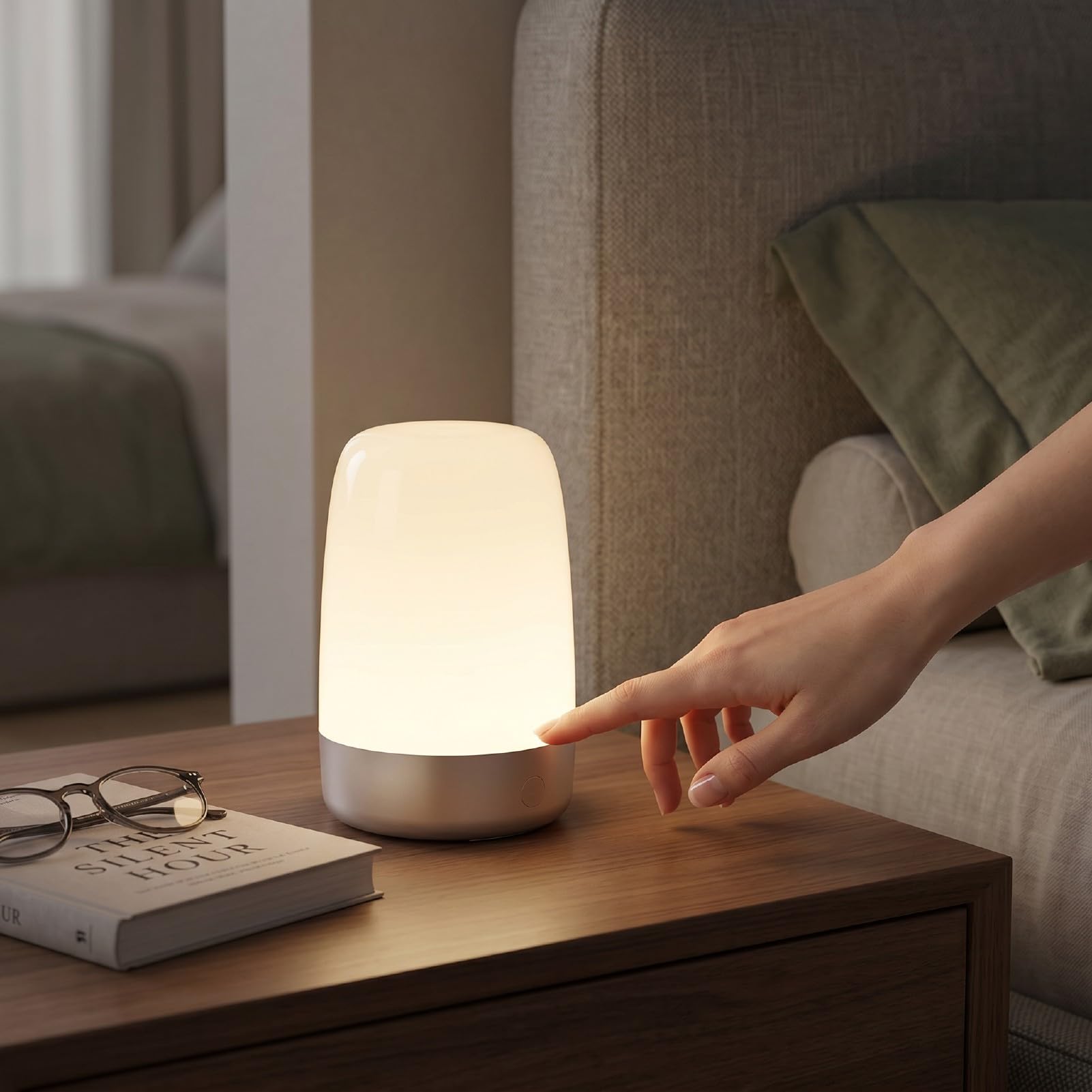 PUSOKEI Réveil à Commande Tactile avec Affichage et Veilleuse