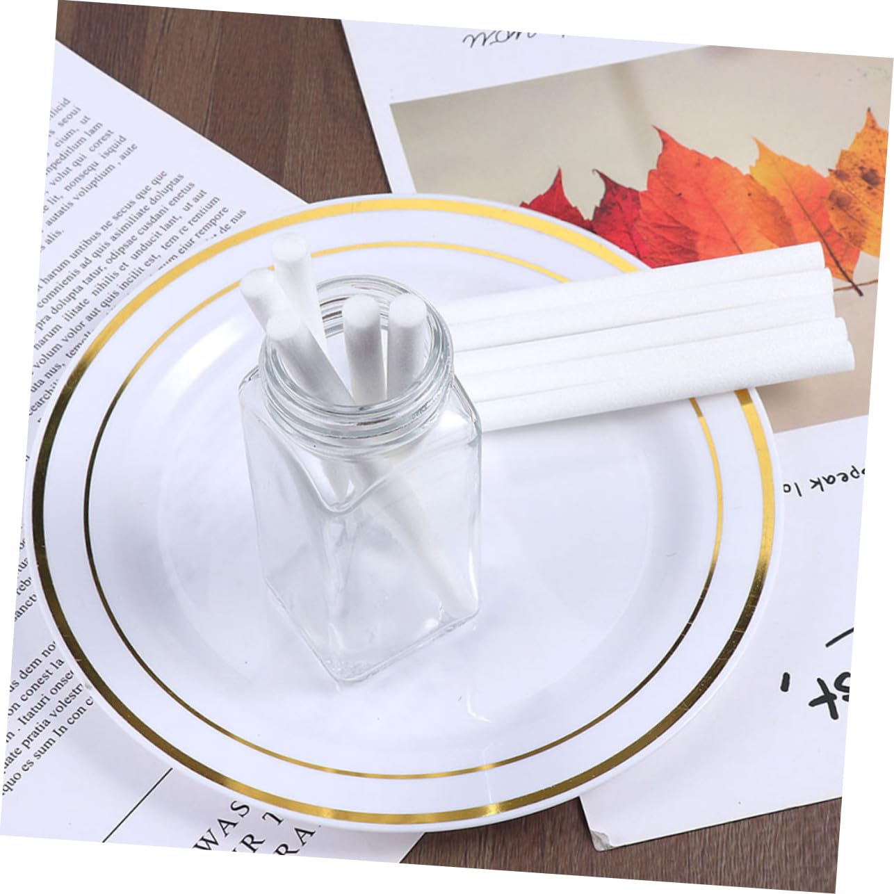 15 Stück Baumwoll Duftstäbchen Wasserabsorbierend Diffusorstäbchen Aromadiffusor Ersatz für Wohnraum Raumdekoration