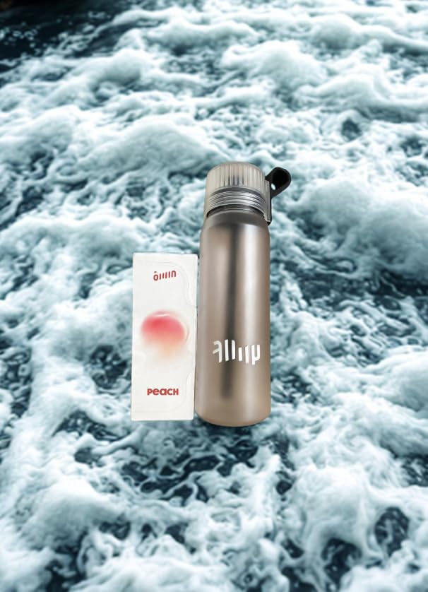 Bouteille d'eau blanche réutilisable Air Startkit et 3 dosettes saveur pour hydratation saine