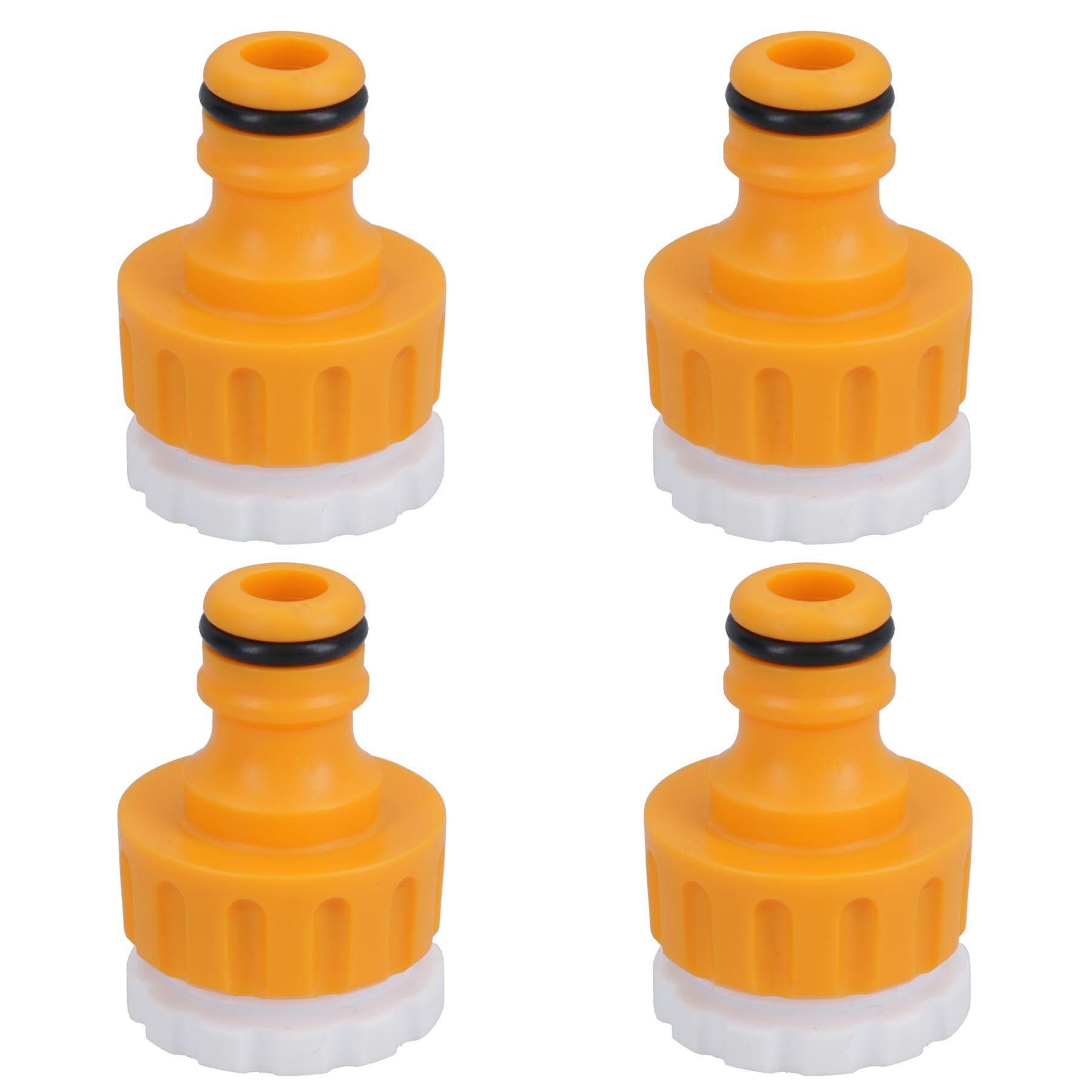 Outdoor Garden Tap Hose Threaded Tap Connector 3/4in with 1/2in Reducer 4pc