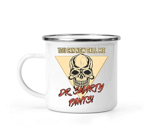 Inspirational Gift Unique Graduation Gift for Medical Student Friends, Fun Birthday Present for Sister - Dr Smarty Pants, 12 Oz White Stainless