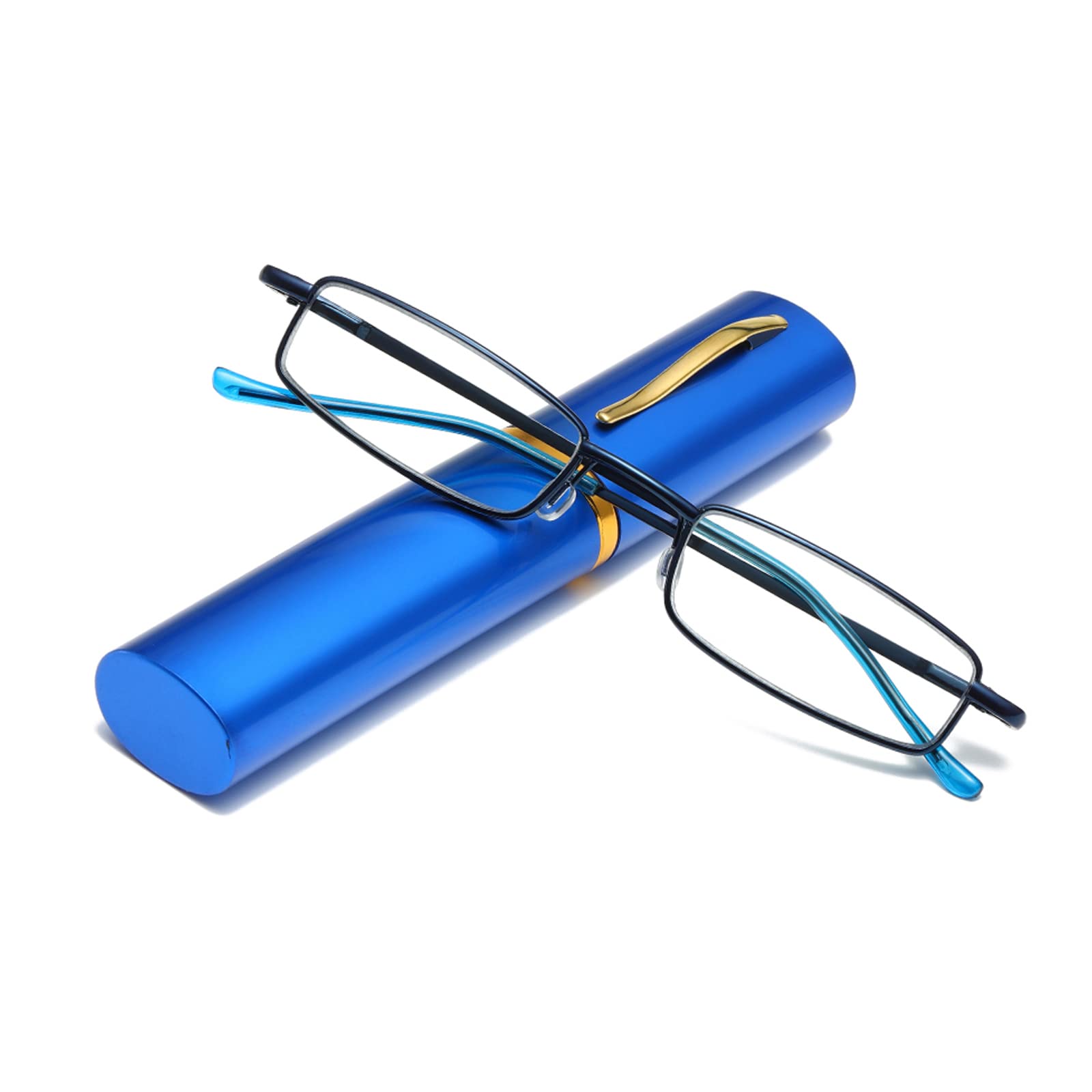 Lunettes De Lecture à Mémoire De Forme - Monture Métal Flexible, Verres Clairs, Avec étui Offert