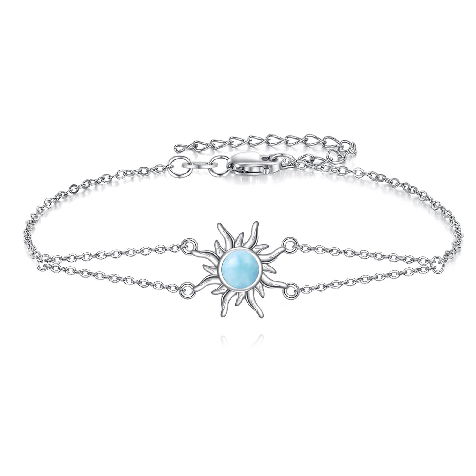 TIGER RIDER Anklet/Bracelet S925 Sterling Silver Beaded Anklet Beach Jewelry for Women Mother Sister Grandma