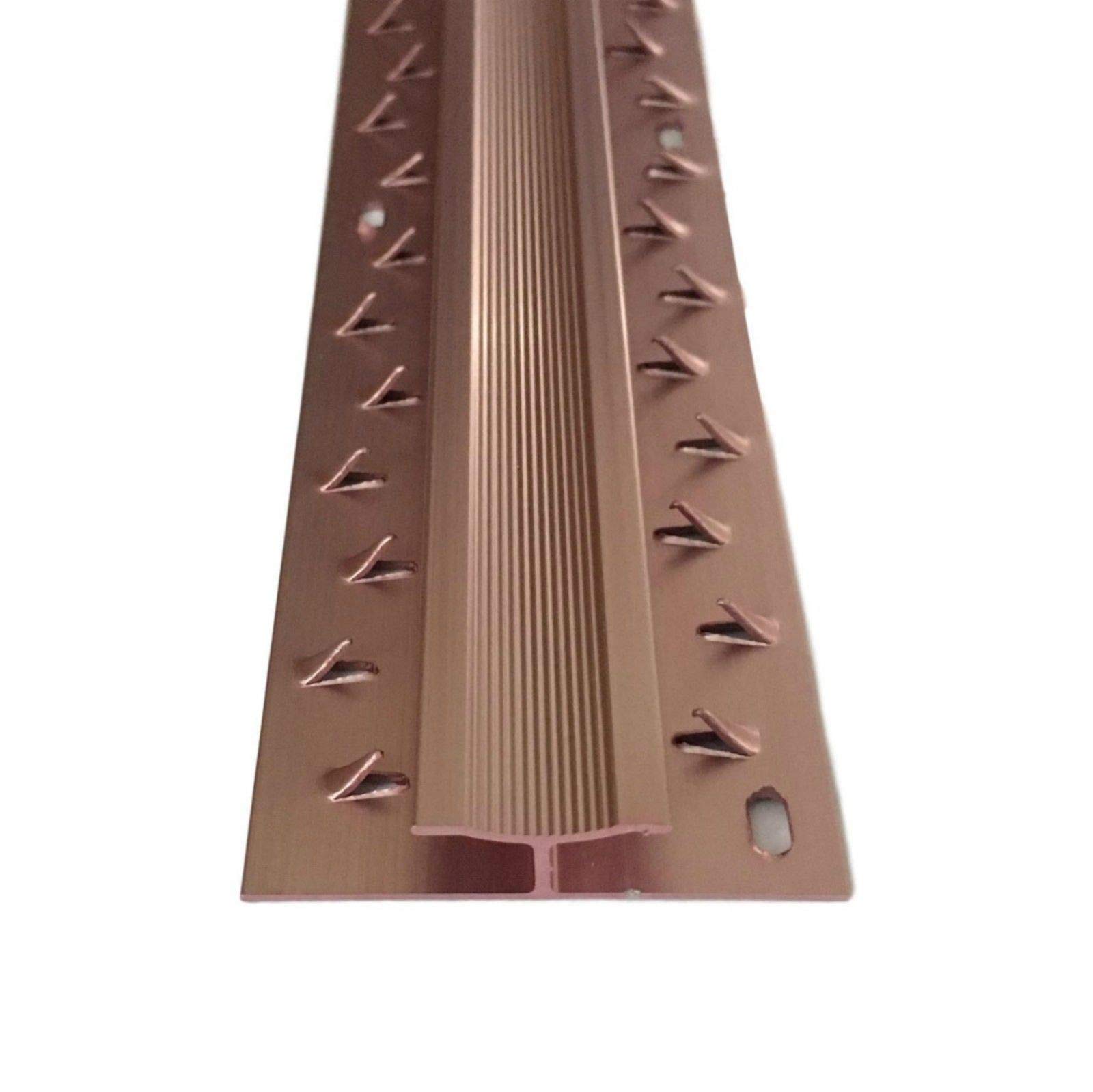 Double Edge Carpet to Carpet Metal Door Bar Trim (900mm, Rose Gold)