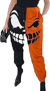 Halloween sweatpants half and half Clearance