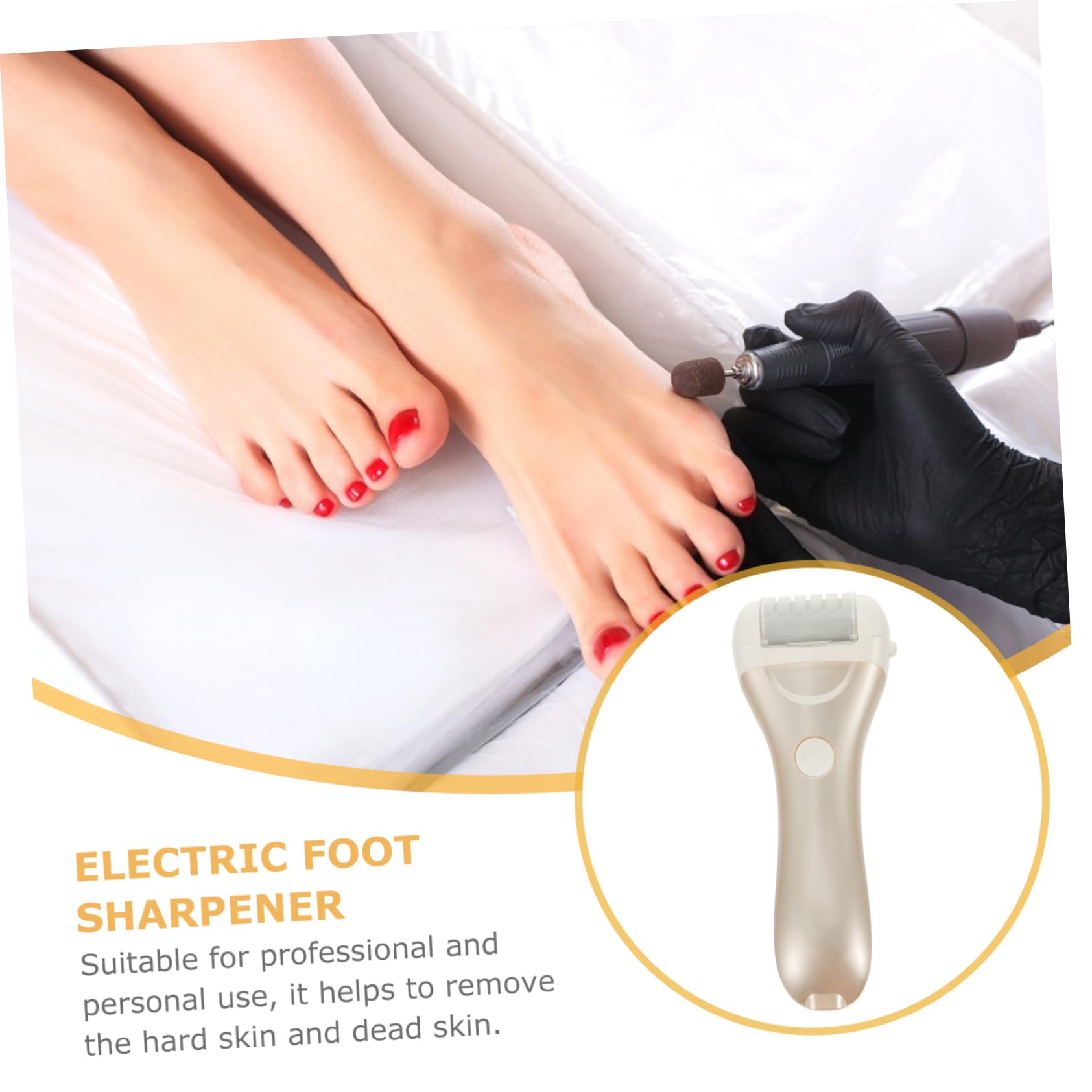 Molinillo Eléctrico de Pies para Pedicura y Cuidado de Callos Rosa