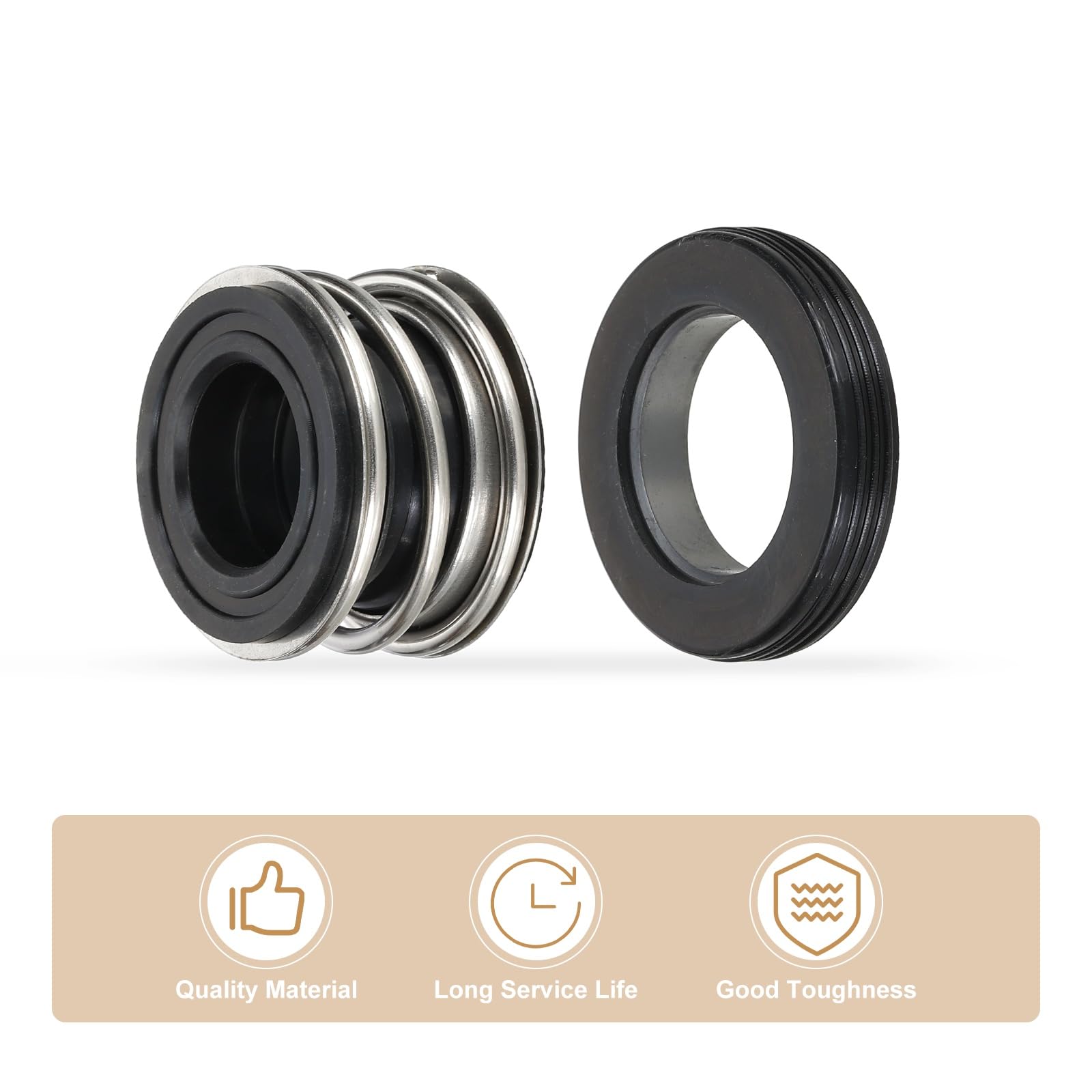 PATIKIL Kit de joint mécanique, 2 pièces de 20 mm pour pompes à eau à gaz de rechange en caoutchouc
