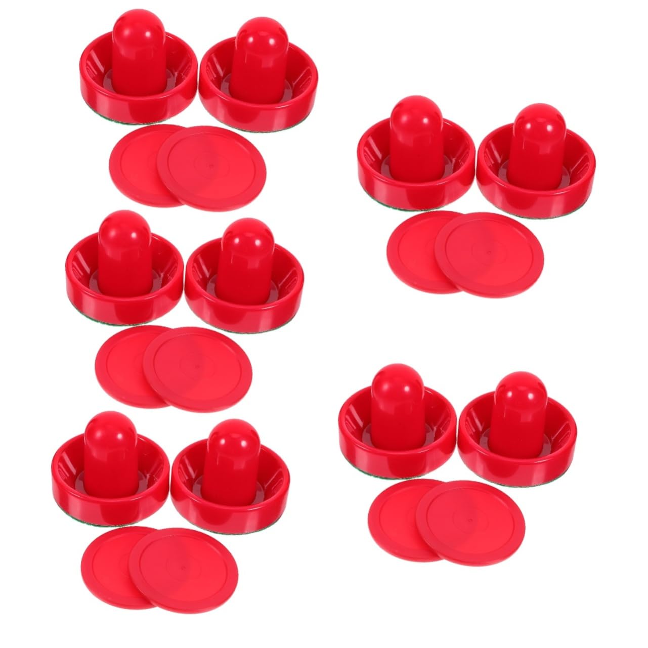 BESTonZON 5ensembles Set De Poussoirs De Hockey sur Glace Kit De Table De Hockey Interactif avec Rondelles Poussoir Rondelles pour Amusement Famille Et Soirées
