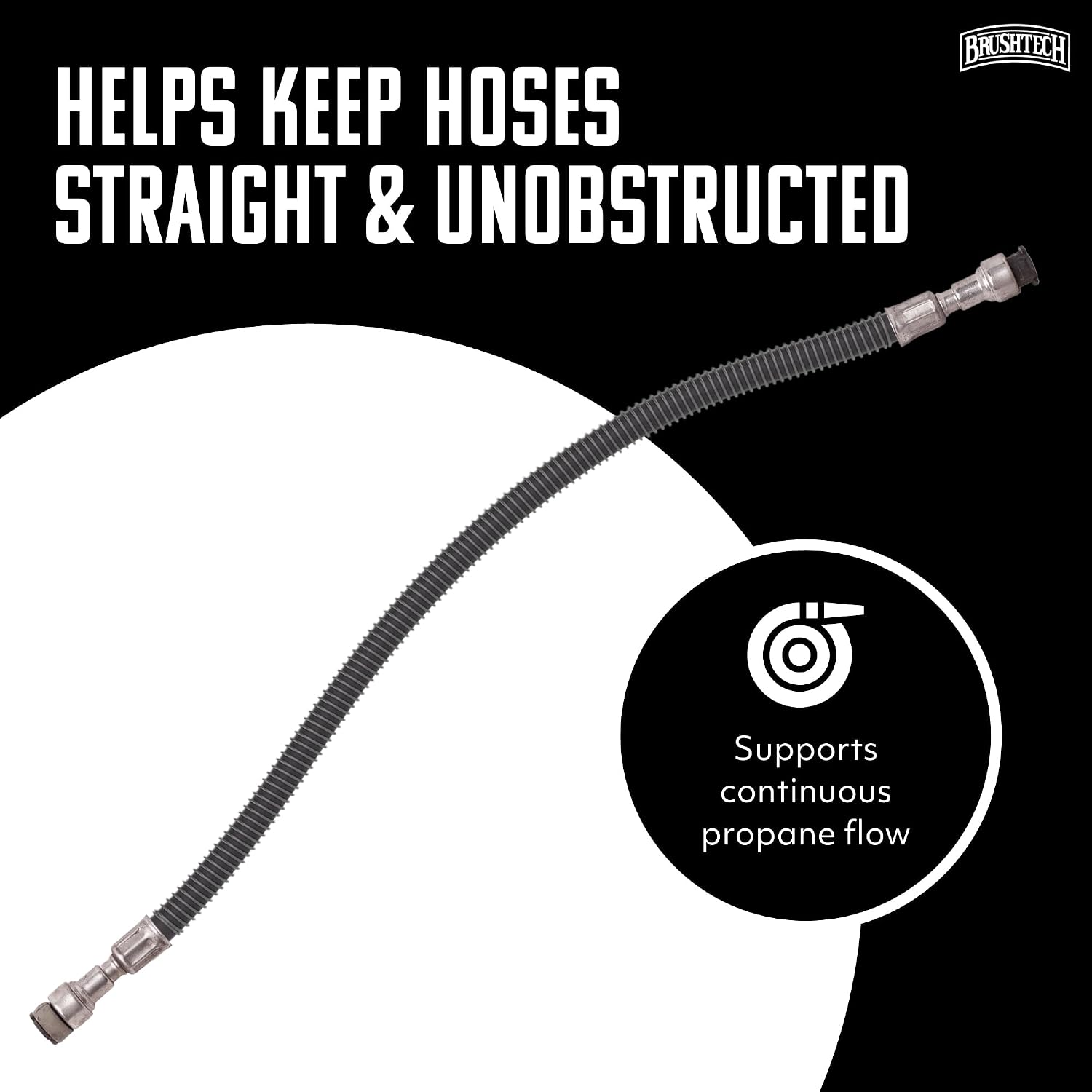 Brushtech Pro Grill Shield, Propane Hose Safety Guard – Heavy Duty Sleeve Prevents Kinks, Chewing & Wear – Grill Accessory for Gas Line Protection, No Tools Needed – USA Made, Durable Polymer image 5