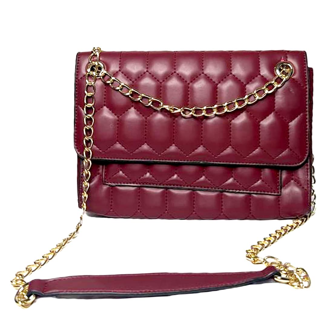 Mefunky women beautiful quilted leather hand and sling bag