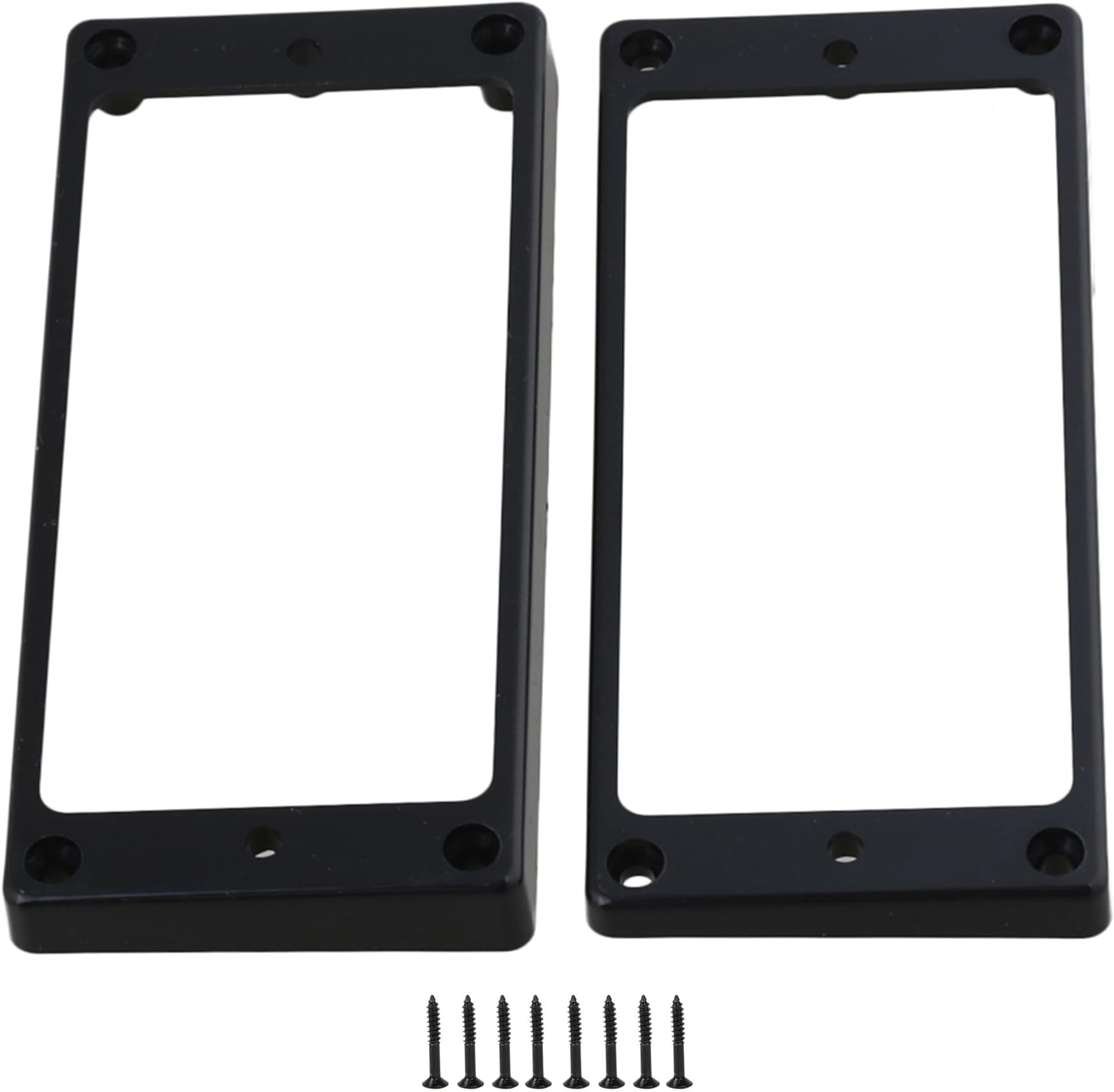 Lovermusic Set of 2 Flat Neck Bridge Pickup Frame 7 String Guitar 7 * 9 for Bridge Pickup and Flat Bottom 5 * 7 for Neck Black