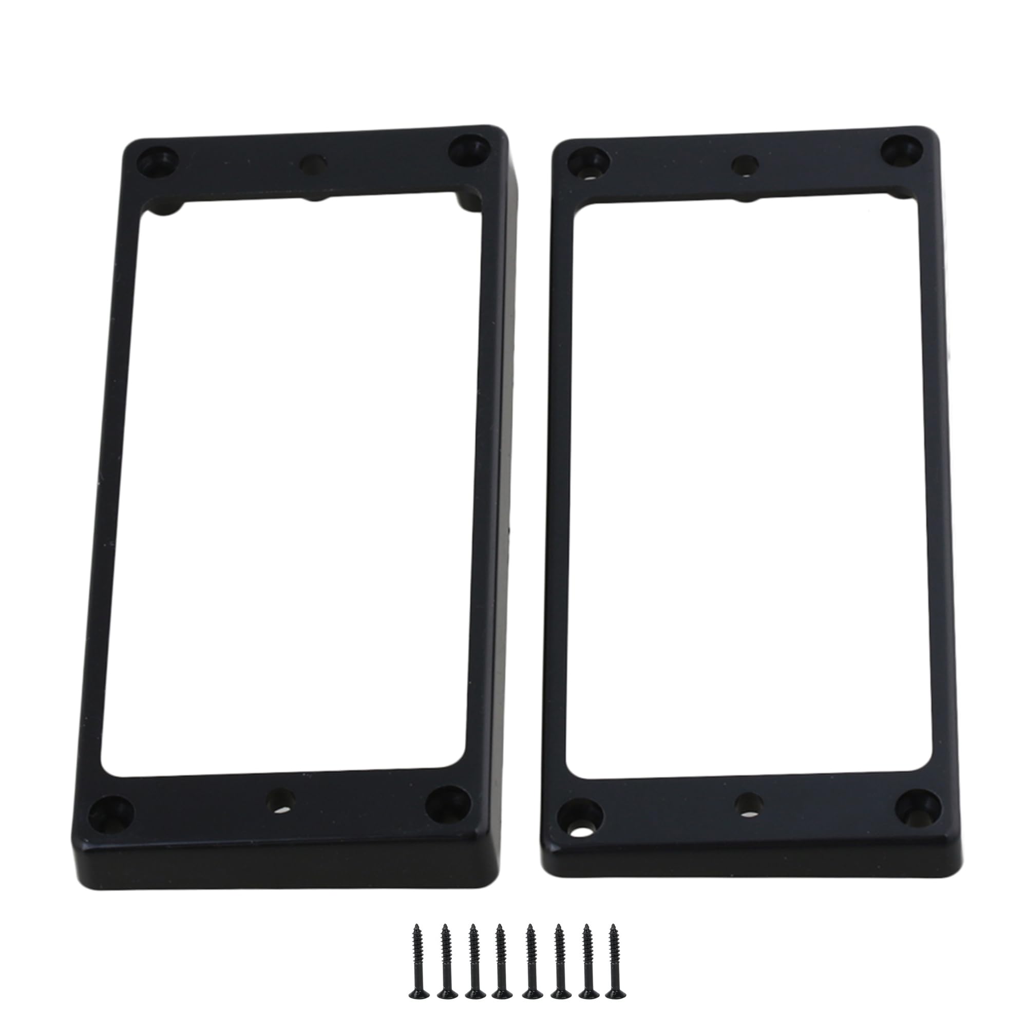Lovermusic Set of 2 Flat Neck Bridge Pickup Frame 7 String Guitar 7 * 9 for Bridge Pickup and Flat Bottom 5 * 7 for Neck Black