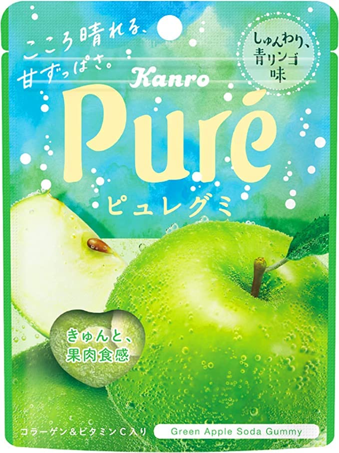 Japanese Kanro Pure Gummy Candies:Fruit-flavored 1.97 Oz. (2 each