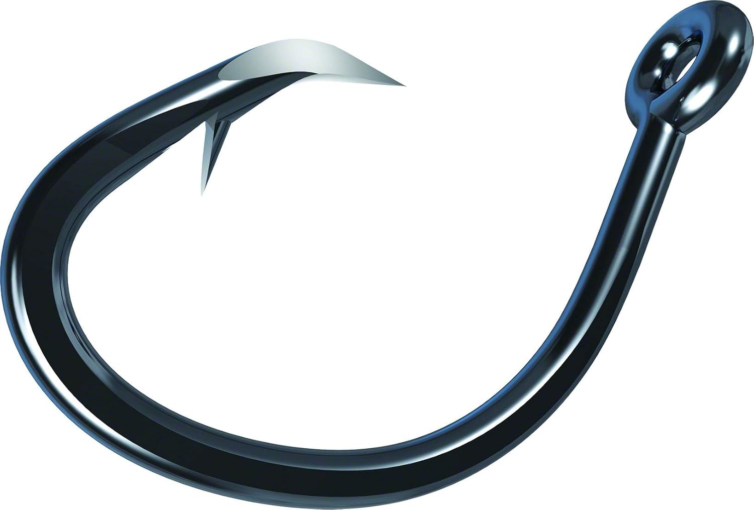 Eagle Claw TK619H-4/0 Trokar Magnum 619" Circle Offset Hook, Black/Chrome Finish