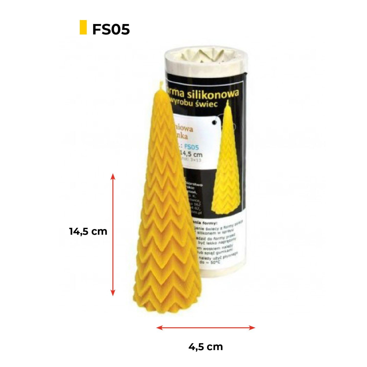 LYSON Moule à Bougie Sapin féerique Hauteur: 14,5 cm Moule en silicone pour bougies Silicone Bougie Verser Moules Bougies en cire d'abeille DIY et artisanales Bricolage Réutilisable Bougie