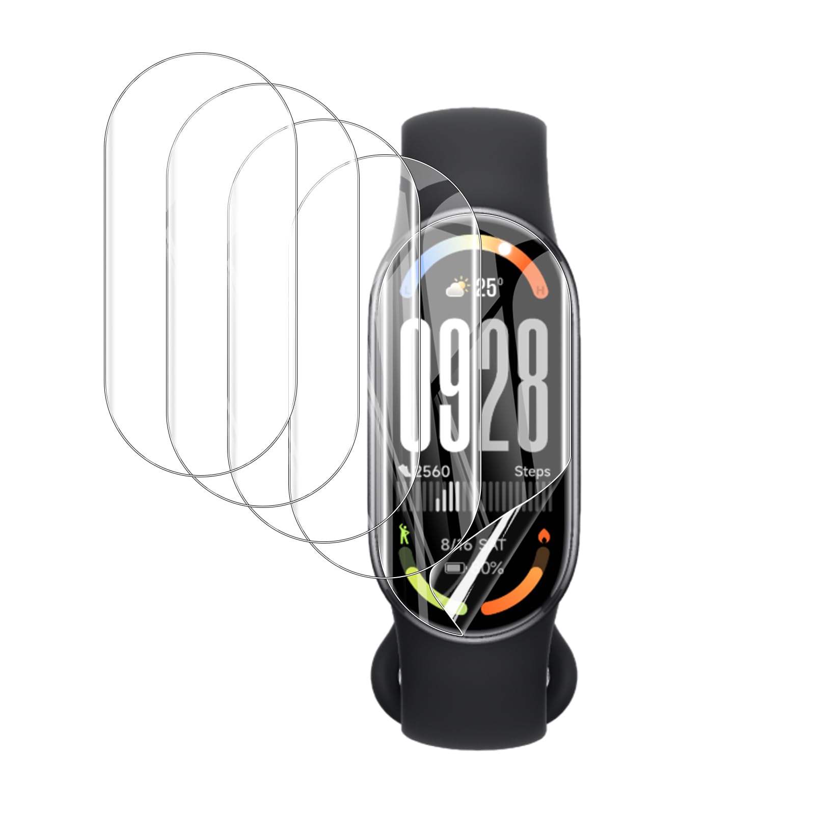 WFTE Ochraniacz ekranu do Xiaomi Band 10, [4-pak] elastyczna folia ochronna na ekran TPU [pełne pokrycie] [HD Clear] [bez pęcherzyków powietrza] ultracienka miękka folia TPU - rozmiar