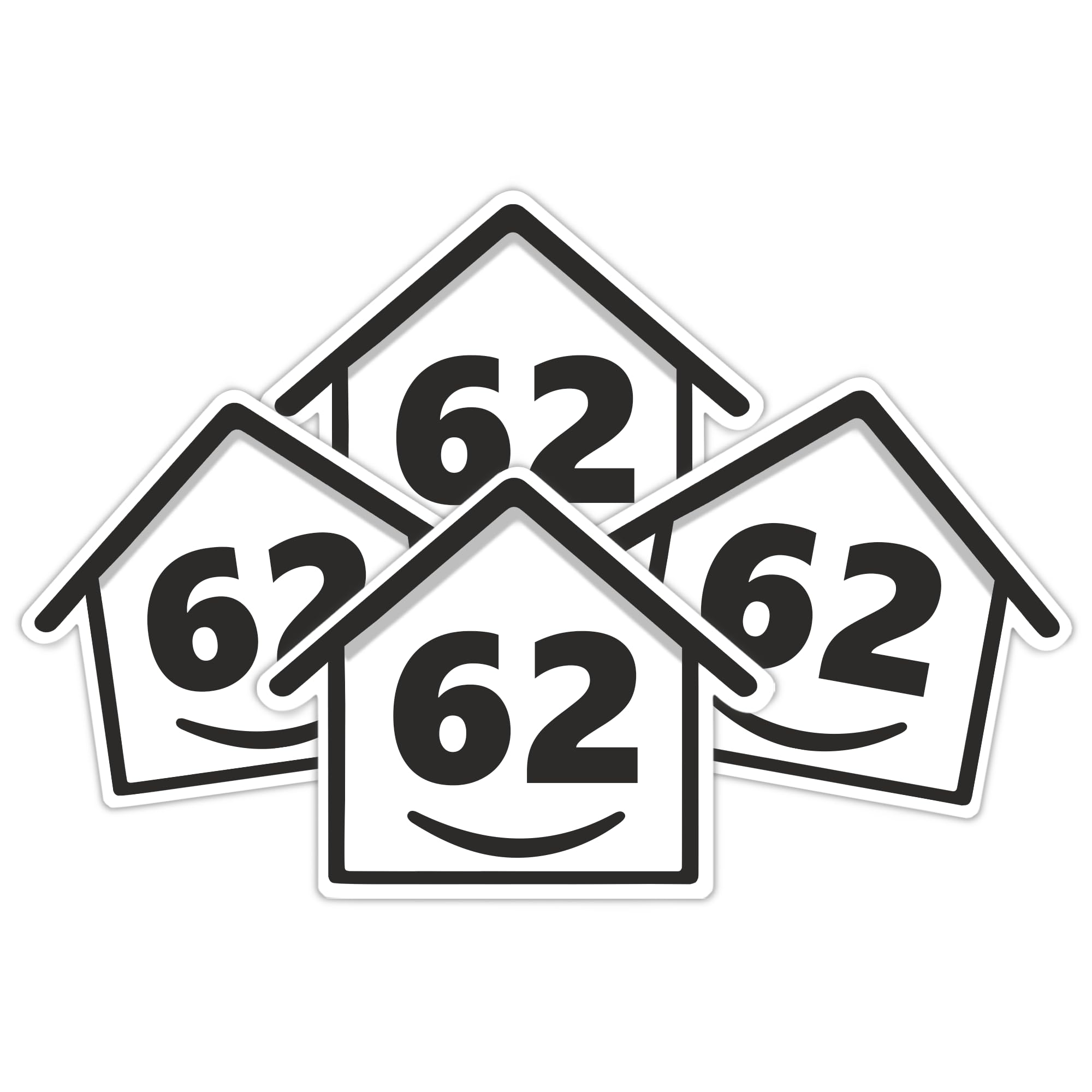 4 x Bin Numbers for Wheelie Bins, 1-99, 15cm ‘Happy House’ Design Dustbin Stickers, Easy Application Stick On Number Stickers - Weatherproof Self Adhesive Vinyl, Black (11) — view 54