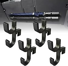 Pack of 4 Car Umbrella Holder, Boot Hook Clip Hook, Space Saving, Universal Portable Umbrella Clip, Double Hook Boot Umbrella Holder, Car Organiser Car Umbrella