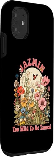 Miniatura 9 de iPhone 14 Pro JAZMIN Name Cute Retro Girls Wildflower JAZMIN Name Case