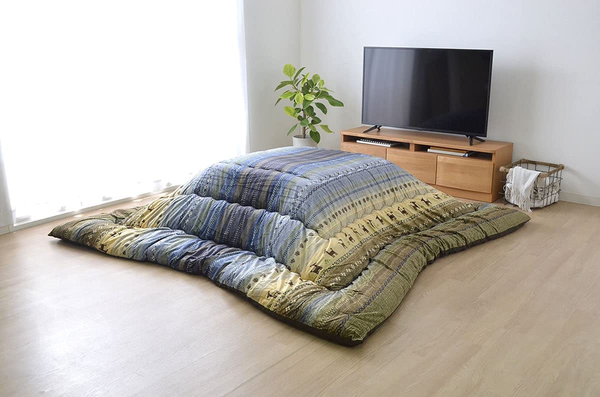 Amazon｜こたつ布団 正方形 ラディ グリーン 約205×205cm 日本製 厚
