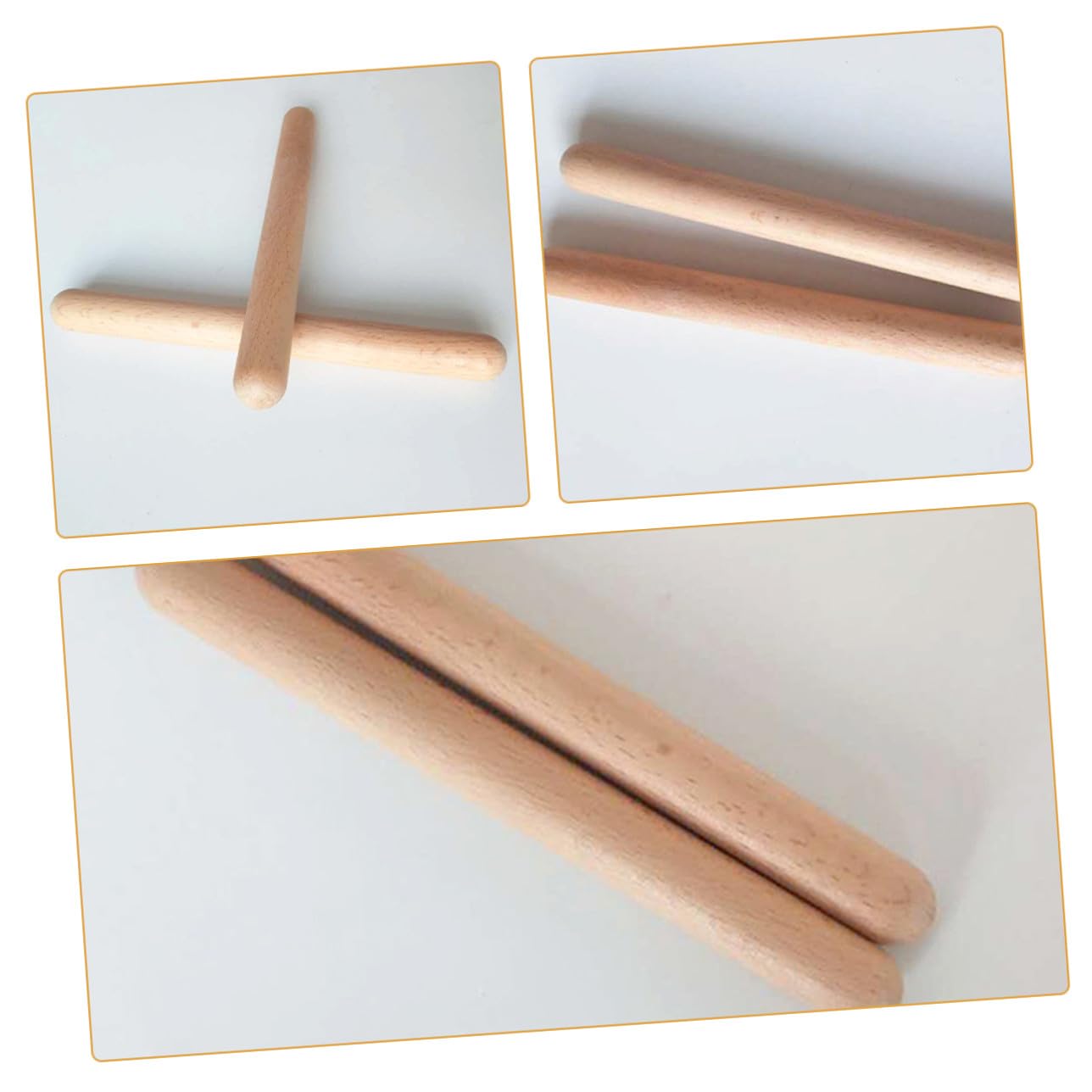 Beaupretty Bacchette Ritmiche in Legno 32 Unitá Bordo Arrotondato per Ragazzo Ragazza, Gioco Musicale Sicuro per Sviluppare Talento Musicale in Gioco All'aperto o Compleanno