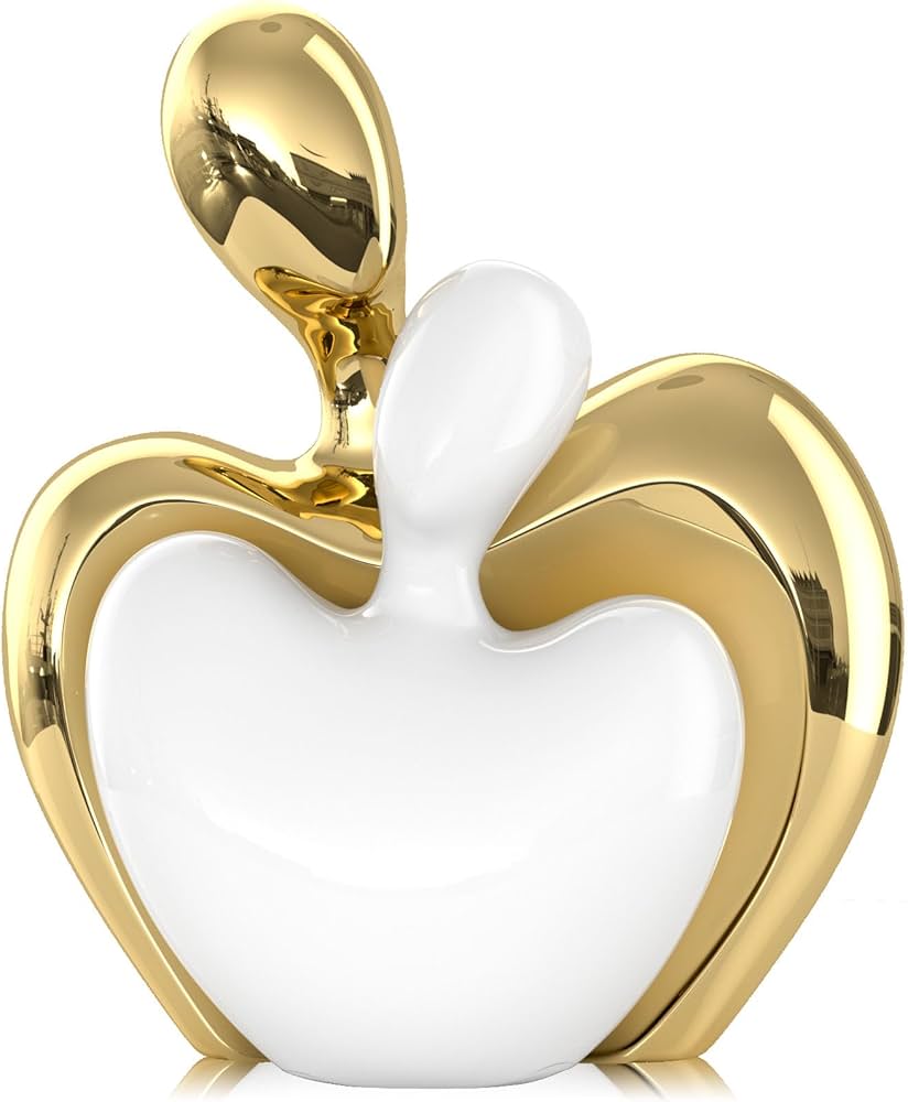 Amazon.com: XMGZQ White and Gold Ceramic Couple Figurines Home