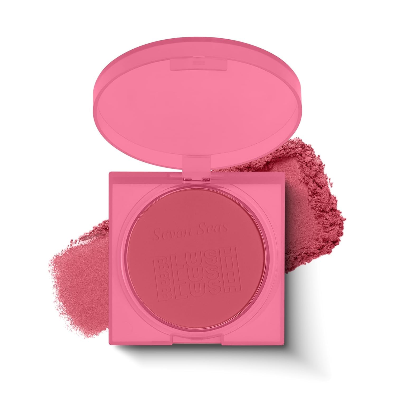 Band Eyeshadow Palette | Highly Pigmented Blusher With Brush Inside | Matte Finish | Easily Blendable | Travel Size | Long Lasting and Lightweight Blusher and Eyeshadow Palette for Women (03-Pink Bloom)-image-14