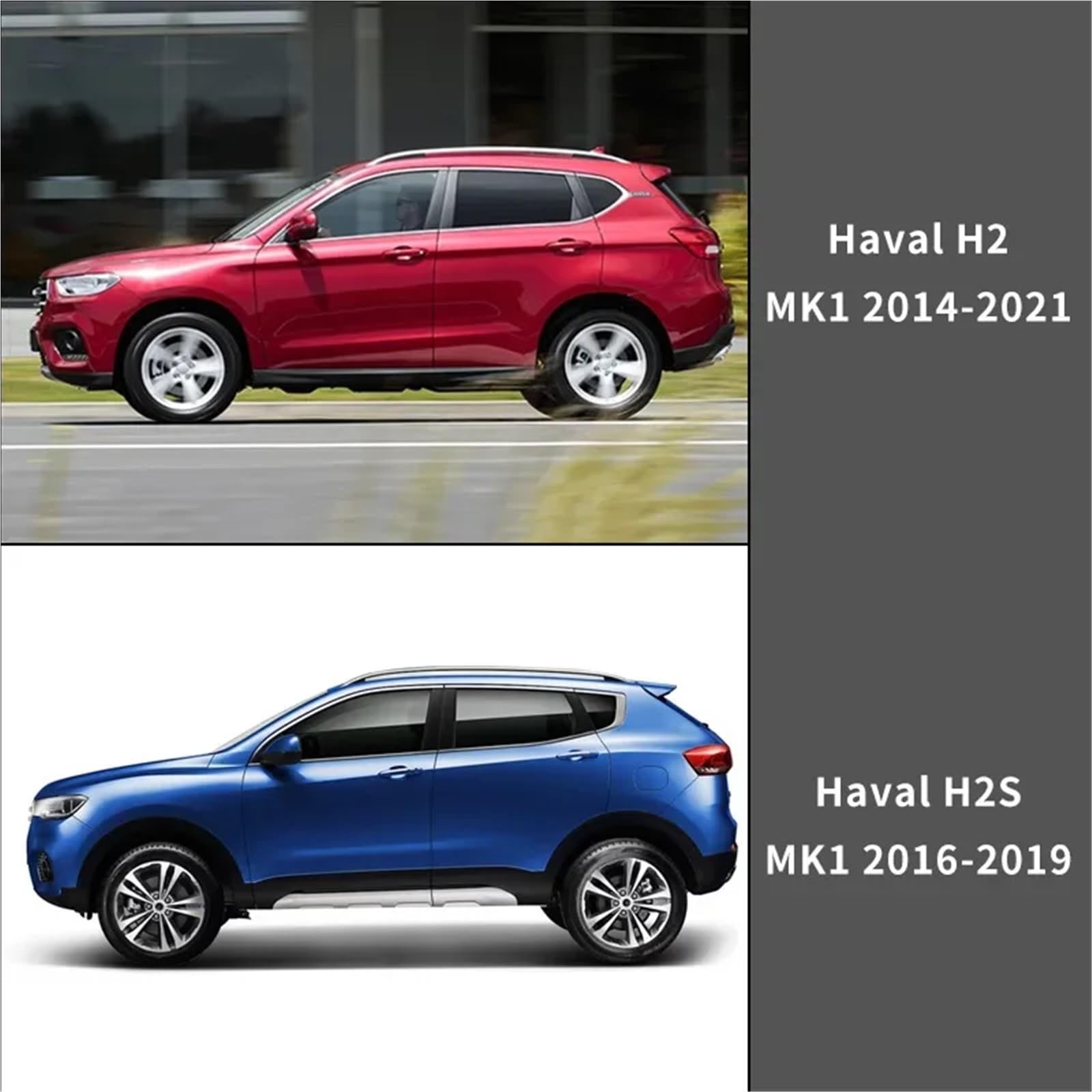 osłona Car Wind Deflector Pasuje do Haval H2 2014-2021 Osłona okienna Osłona przeciwdeszczowa Osłona przeciwwiatrowa Deflektory z chromowanymi wykończeniami Osłony(H2 2014-2021)