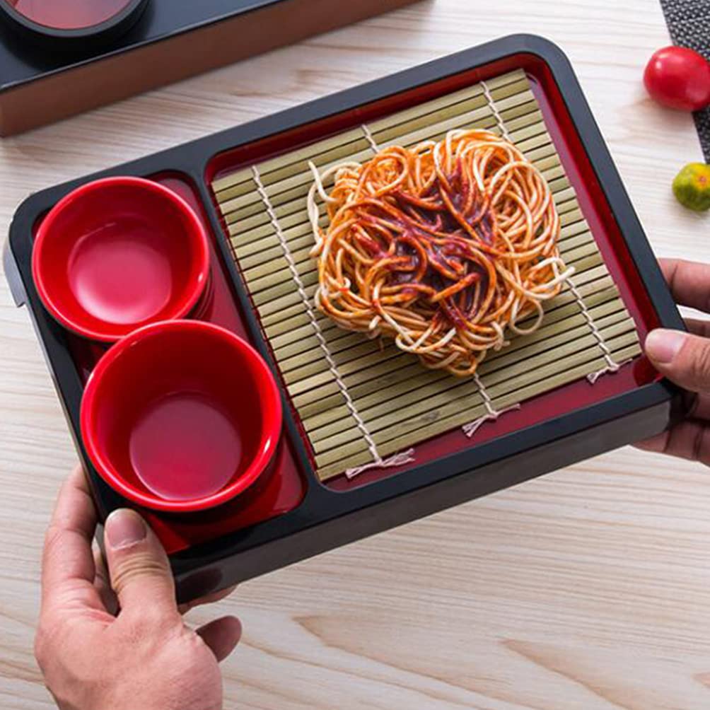 1 Set Japanese Cold Noodle Plate Sashimi Tray Japanese Special Plate Sushi Mat Serving Tea Tray Fruit Plate Japanese Udon Noodles Decorative Cooking Dish Platter Tableware Bamboo