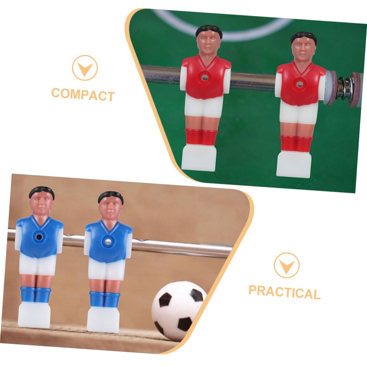Set 12 Pezzi Giocatori Calcio Balilla in Abs Maglia Rossa e Blu, Accessori Sostitutivi per Tavolo Calcio Balilla per Uso Versatile e Gioco Migliorato in Riunioni Familiari