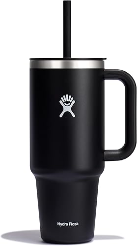 Miniatura 9 de Hydro Flask - Vaso de viaje con asa, tapa y pajilla, acero inoxidable térmico, 32 onzas, color azul