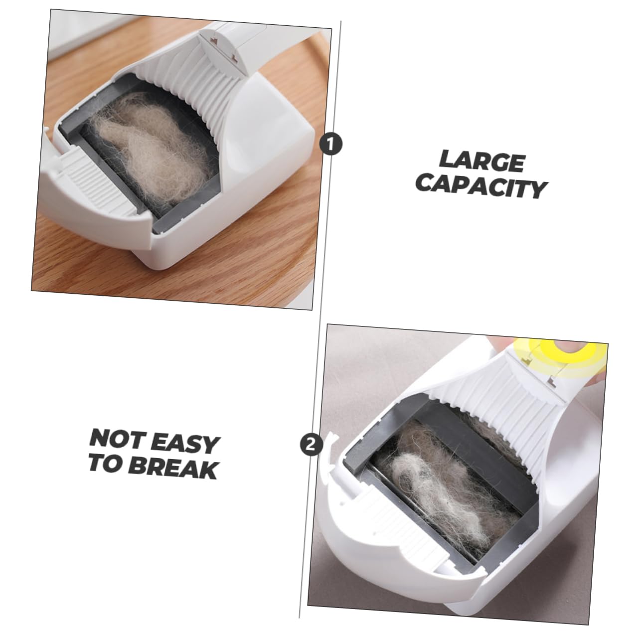 FRCOLOR 2 Pièces Brosse à Poils Animaux Réutilisable pour Vêtements et Éliminateur de Cheveux de Chien avec Réservoir Capacité pour Nettoyage Facile