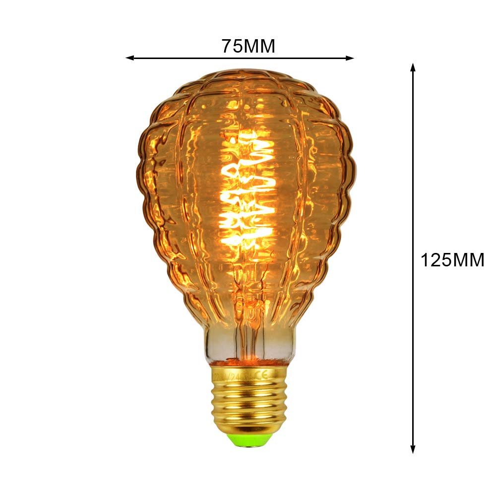 TIANFAN Ampoules LED vintage 4 W à intensité variable 220/240 V E27 Lampe de table (doigt