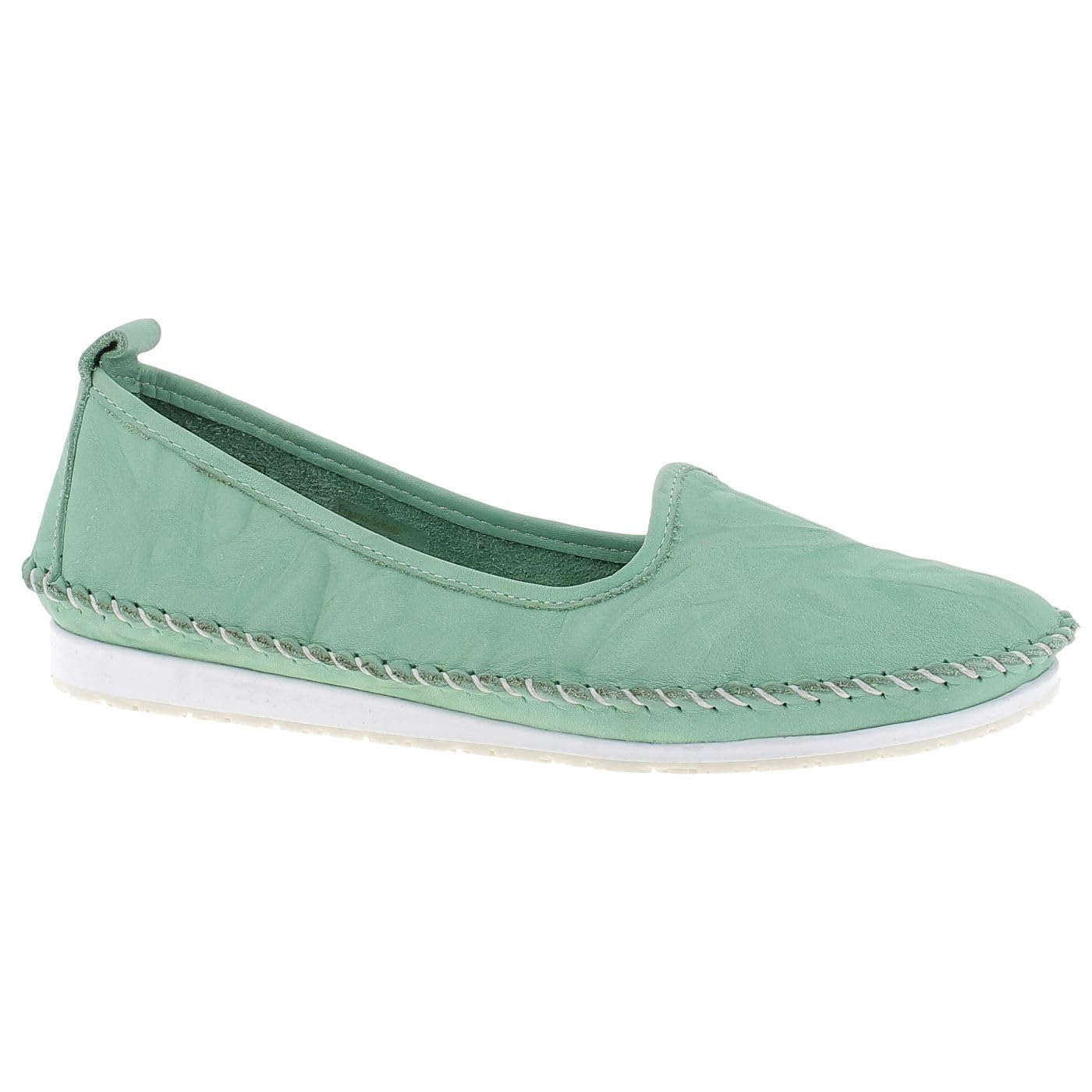 Andrea Conti Women's Slippers 0027449 Ballerina Moccasins, Mint, 4 UK