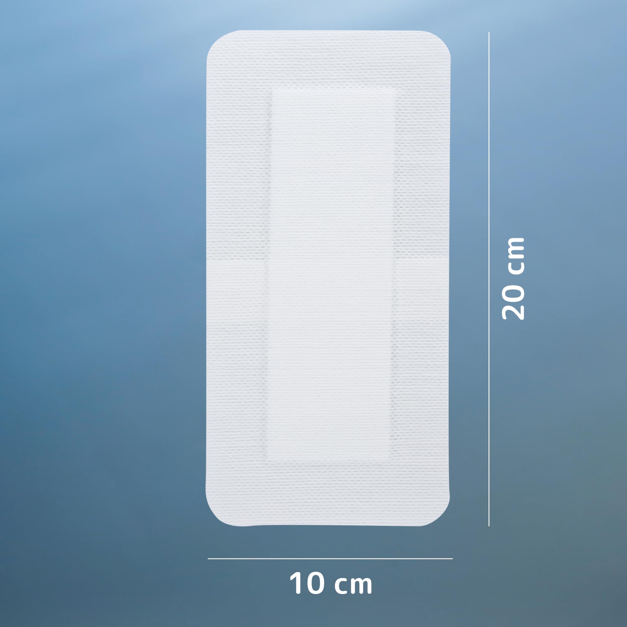 ABENA Medicazione sterile per ferite, 10x20 cm | Confezione da 40 pezzi | Adatte per tagli e ferite | Assorbente | Bianca | Adatto per pelli sensibili