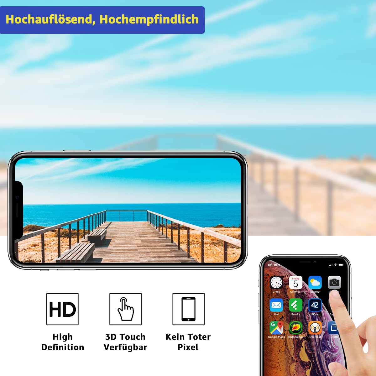 Yodoit Display für iPhone 11 LCD Bildschirm Ersatz 6,1 Zoll 3D Touch Digitizer Montage Glas Touchscreen Ersatz mit Reparatursatz, Kompatibel für Modell A2111, A2223, A2221
