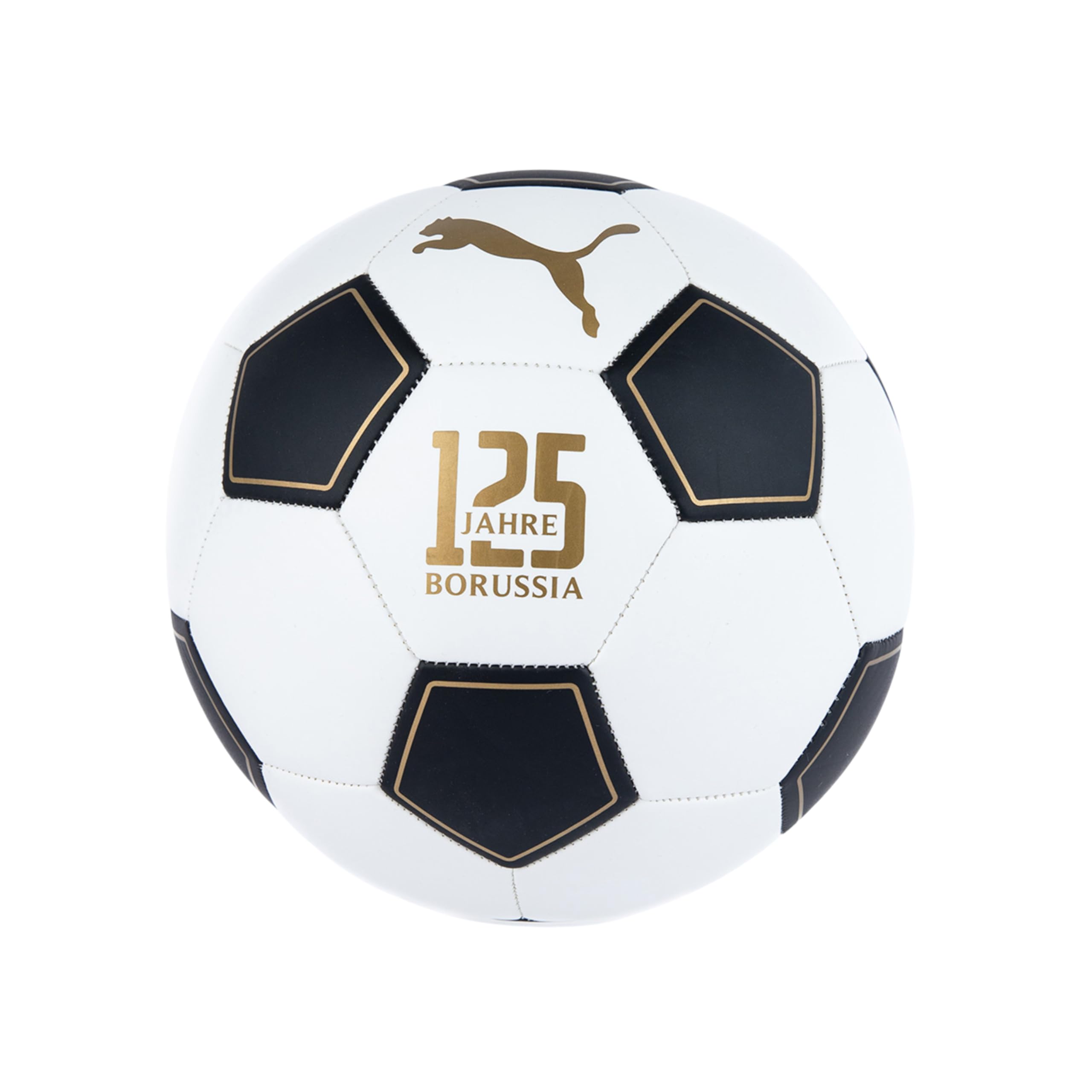 PUMA Unisex Borussia Mönchengladbach 125th Anniversary Fußball 5, White Matte Gold Beige