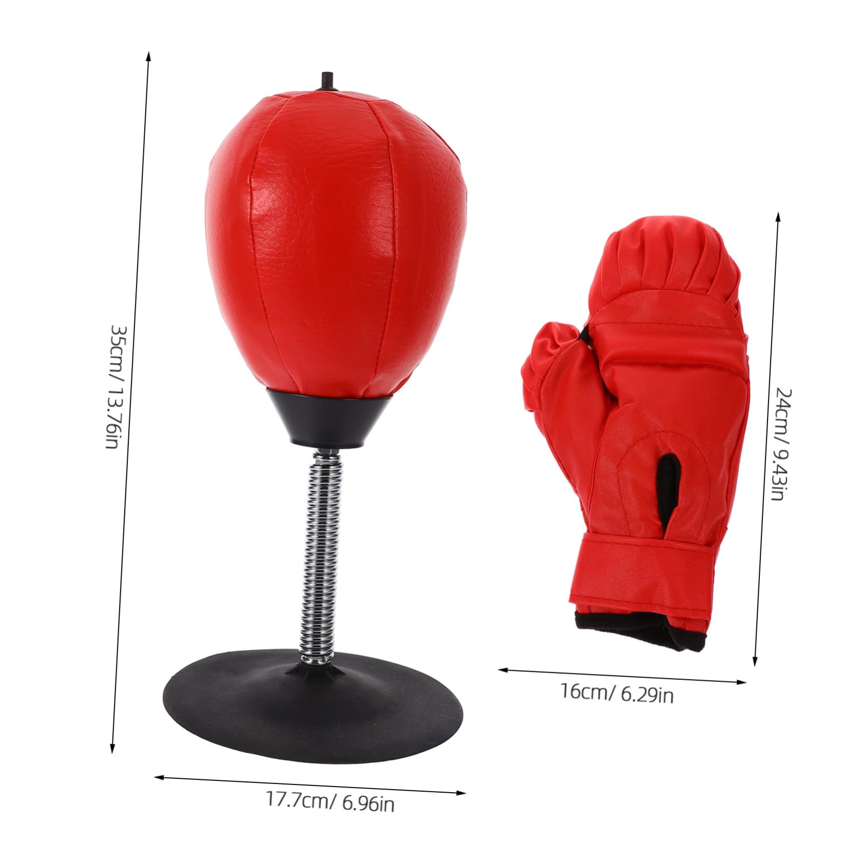 KOMBIUDA Convenient Boxing Ball for Home Reaction Training Boxing Ball with Gloves Inflator Perfect for Fitness Decompression