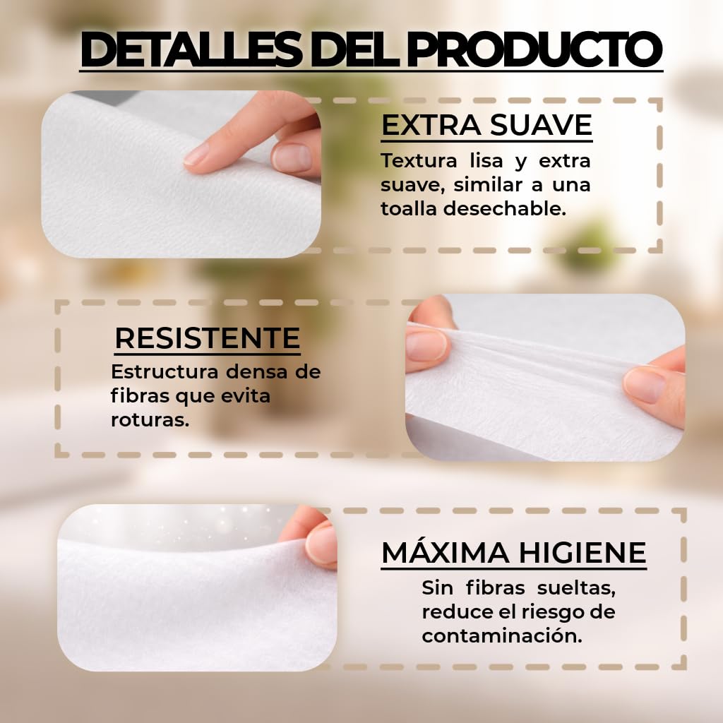 Papel Camilla Spunlace (60 cm x 40 m) | Rollo Papel Camilla Masaje Tejido no Tejido (1 Rollo)