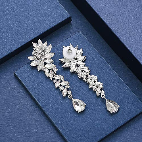 Mecresh Bridal Wedding Teardrop Marquise Crystal Cluster Chandelier Dangle Earrings For Brides Bridesmaid #TOP4