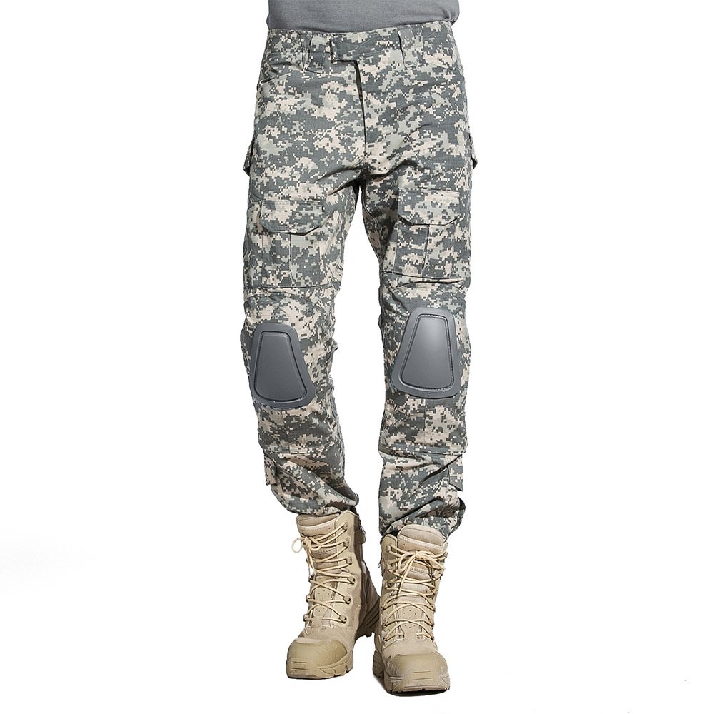 SINAIRSOFT Tactical Pants Shirt with Knee Pads Army Airsoft Combat BDU Pants Shirt
