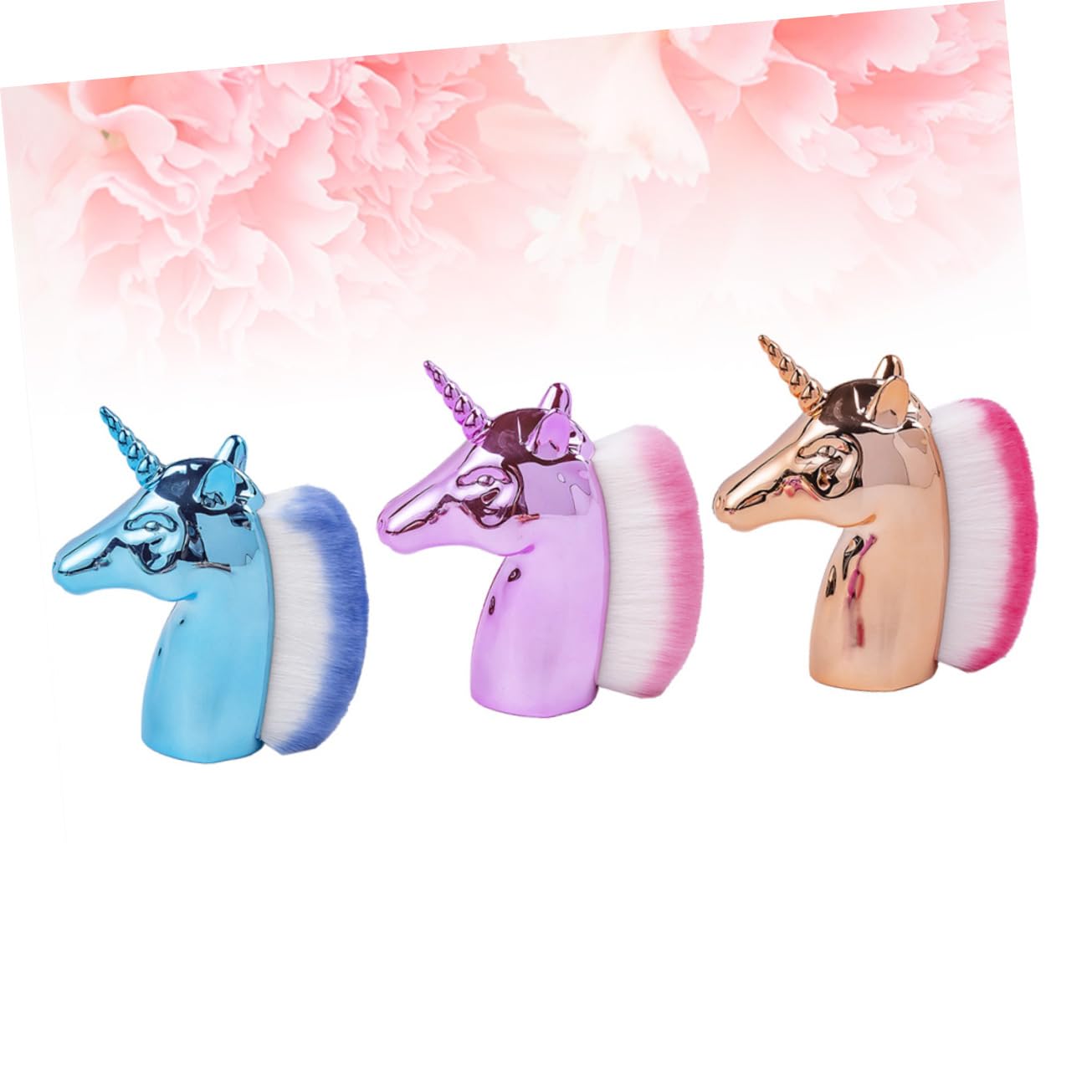 Beaupretty 6pièces Brosse à Licorne Nettoyage Et Dépoussiérage Pour Manucure Et Pédicure Couleurs Bleu Rose Et