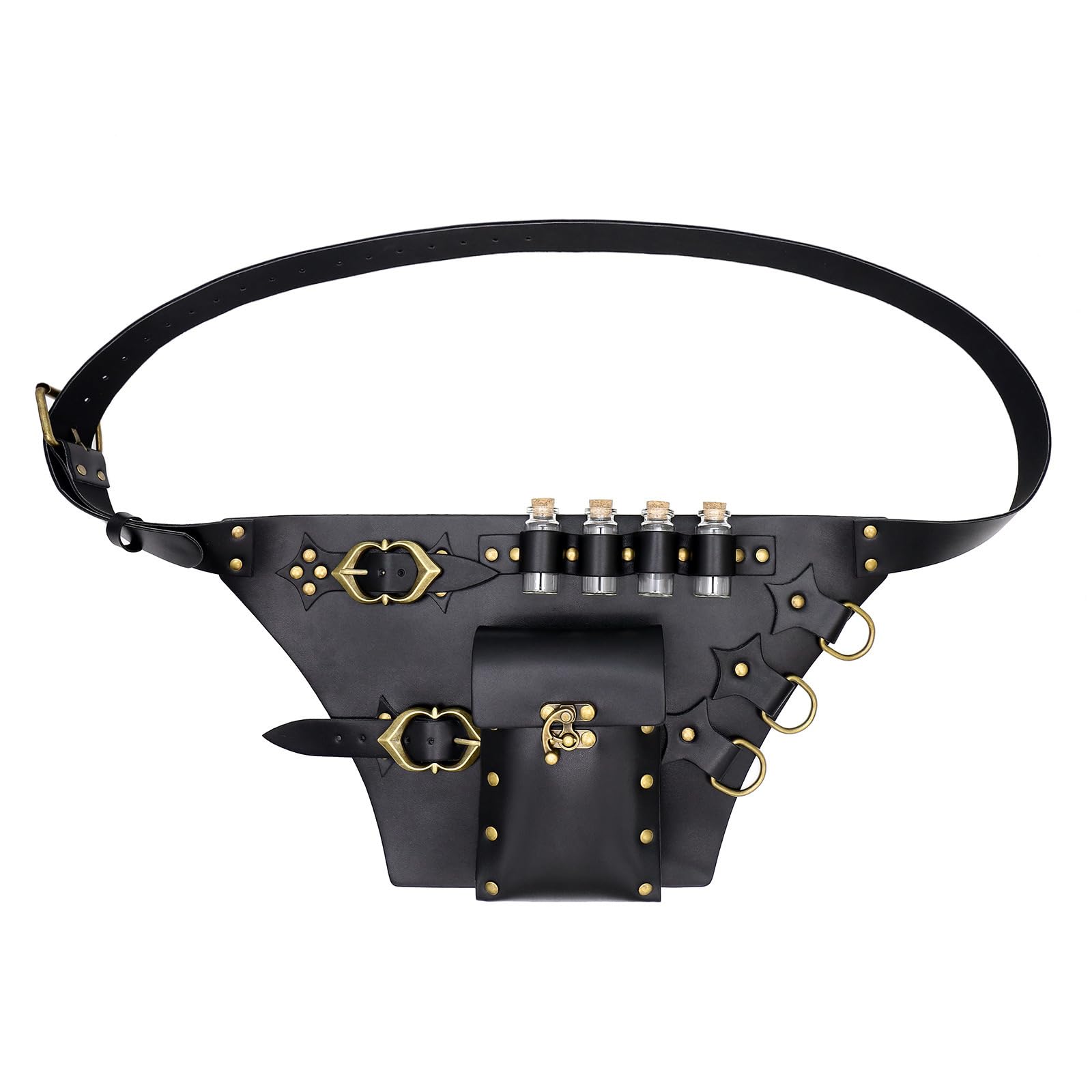 Cinturón punk medieval simple para disfraz LARP y festividades para fiestas de disfraces y accesorio de cintura elegante diario