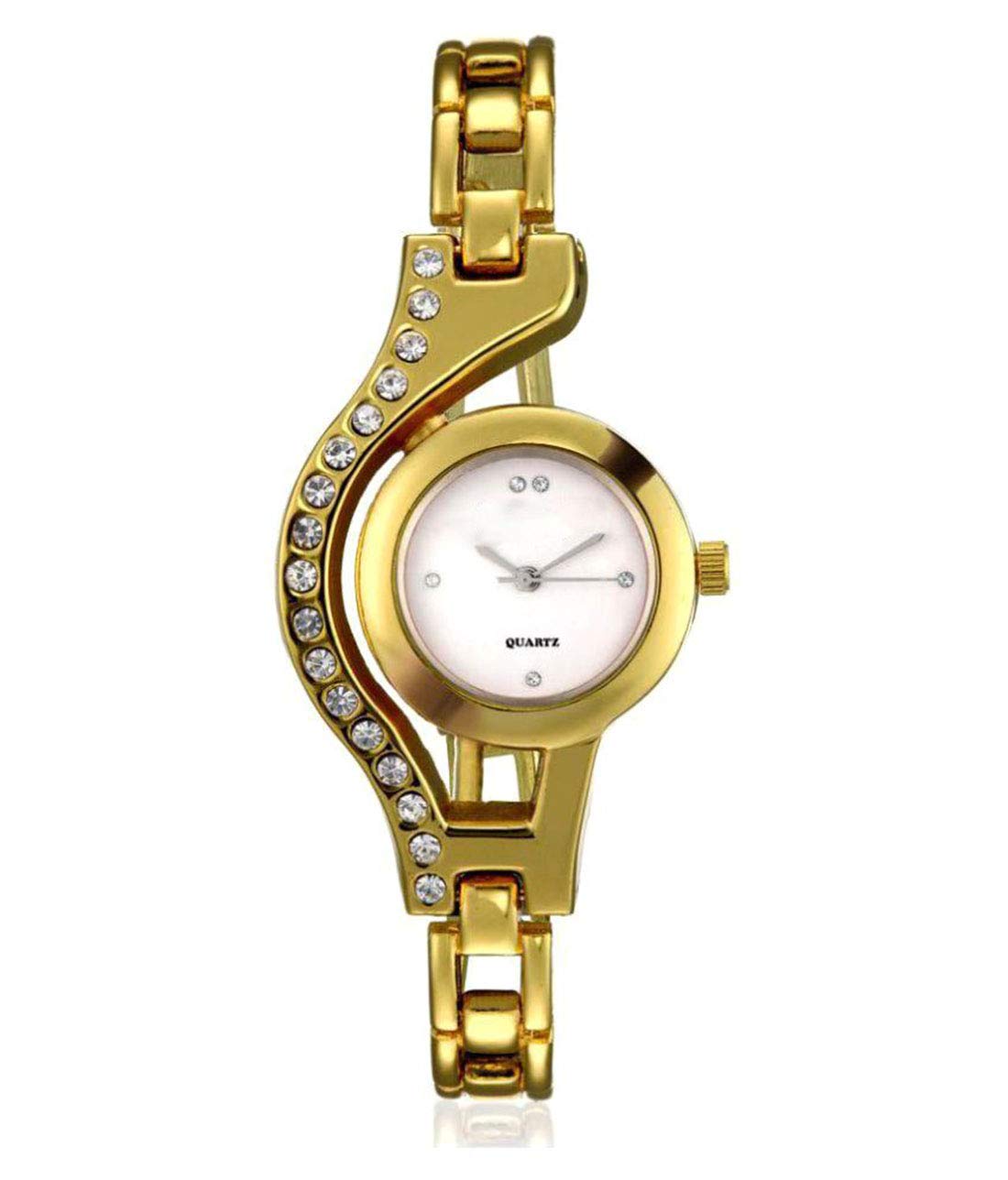 Acnos® Premium Gold Case White Dial Analogue Watch for Women Pack of - 1(C-Gold) (B07KVLVSFY) Amazon Price History, Amazon Price Tracker