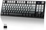 ATTACK SHARK K86 RGB 75% Joint sans fil mécanique, en mode triple BT5.0/2.4G/USB-C 82 Clés Hot Swappable jeu clavier 4000 mAH Batterie w/Knob&Display, Interrupteurs linéaires-Purple