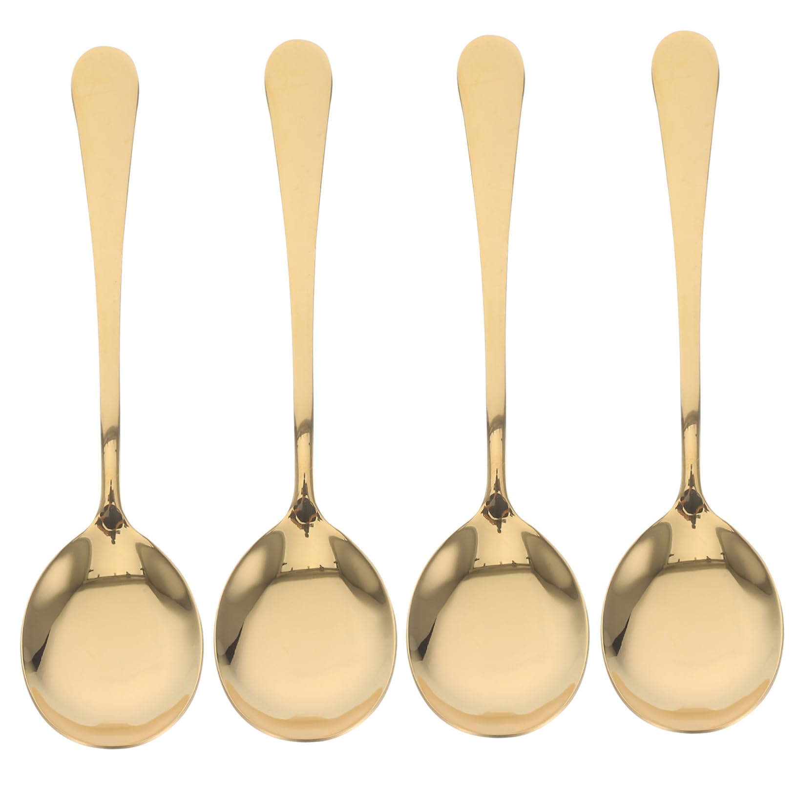 SOLUSTRE Stainless Steel Serving Spoons Set 4 Large Metal Spoons for Buffet Hotel Restaurant Versatile