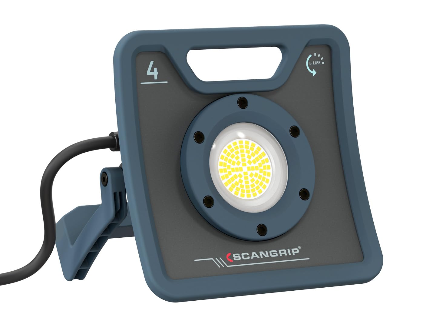 Scangrip Lighting NOVA 4 for Life, lampa robocza LED, zapewnia niezawodne i nieprzerwane oświetlenie, ochrona przed wodą i kurzem, 4000 lumenów